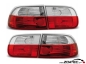 Preview: Luci posteriore rosso/bianco vetro trasparente Honda Civic 3D 92-95