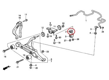Preview: Energy Suspension Boccole stabilizzatore ANT ø21mm Honda Civic ESi 92-95 / CRX 92-98
