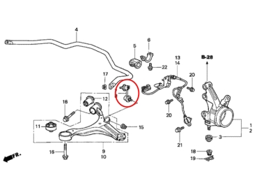 Preview: Koppelstangen verstärkt VA Honda Civic Type-R EP3 01-05