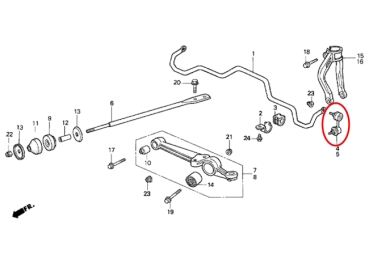 Preview: Koppelstangen VA Honda CRX EE8 / Civic EE9 90-92