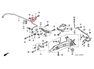 Preview: Energy Suspension Boccole stabilizzatore POS ø15mm Honda Civic VTi 92-00