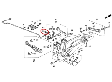 Gummis / Hülsen Stabilisator HA Honda CRX 88-98 / Civic 90-95