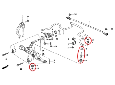 Preview: Koppelstangen VA Honda CRX 88-98 / Civic 92-00