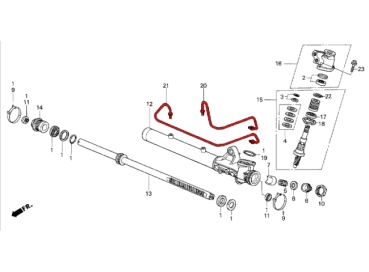 Preview: Hydraulikleitungen Lenkgetriebe Honda Integra Type-R DC2