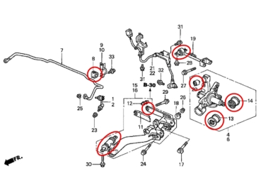 Preview: Masterkit Gummilager Aufhängung verstärkt Honda Civic Type-R EP3 01-05