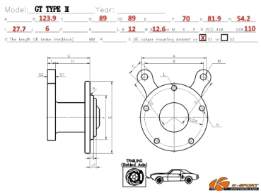 Freni K-Sport ø330mm Opel GT 07-09 ANT, Tipo 2