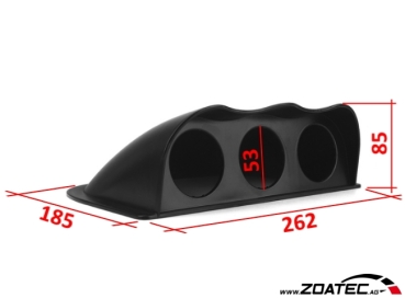 Supporto di montaggio ​con visiera parasole 3x calibri ø52mm