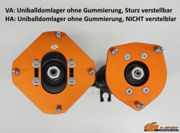 K-Sport combiné fileté Sport Toyota MR2 W1 84-89 paliers de jambes AV avec 4 vis