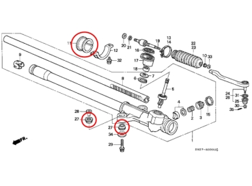 Masterkit Gummilager Aufhängung verstärkt Honda CRX EE8 / Civic EE9 90-92