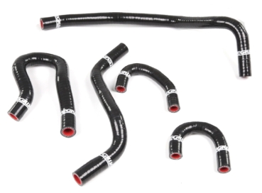 Tubi liquido raffreddamento silicone neri 5 pezzi Honda Civic EG6, EG9, EK4, CRX EG2