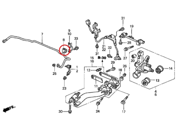 Powerflex Stabigummis HA Honda Civic Type-R EP3 01-05