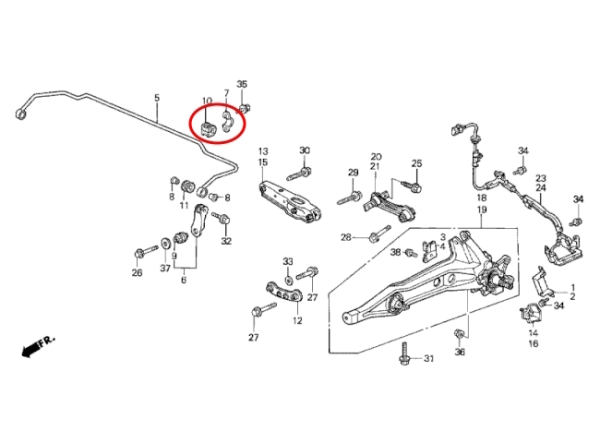 Energy Suspensions Stabigummis HA Honda Integra Type-R DC2 98-00