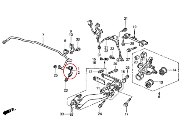 Koppelstangen verstärkt HA Honda Civic Type-R EP3 01-05