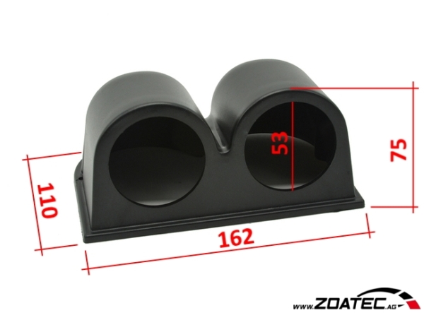 Supporto di montaggio 2x calibri ø52mm