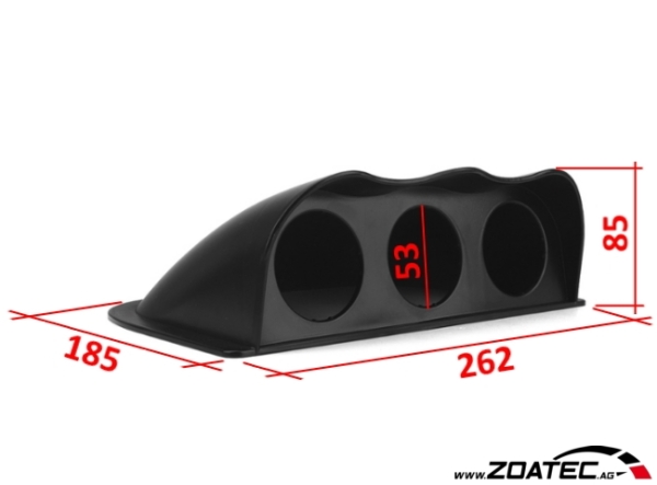 Supporto di montaggio ​con visiera parasole 3x calibri ø52mm