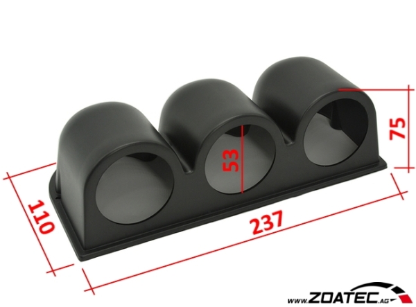 Supporto di montaggio ​3x calibri ø52mm