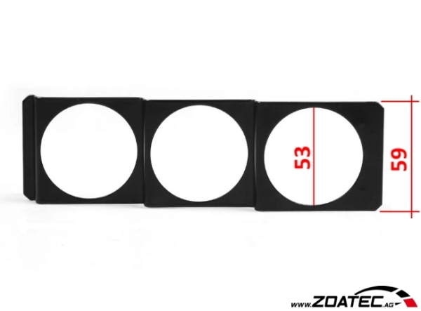 DIN-slot Supporto 3x calibri ø52mm