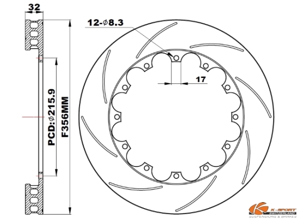 K-Sport Bremsscheiben ø356mm M8 Vorderachse