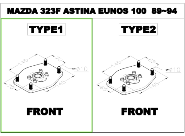 K-Sport combiné fileté Street Mazda 323F 89-94 1