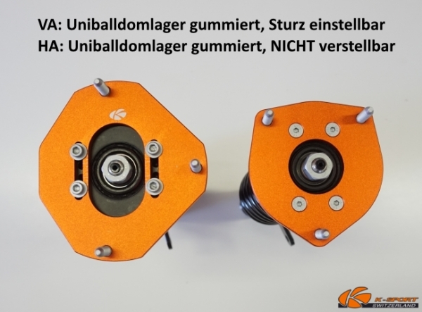 K-Sport assetti a ghiera Street Toyota MR2 W1 84-89 Supporto ammortizzatore superiore ANT con 3 viti
