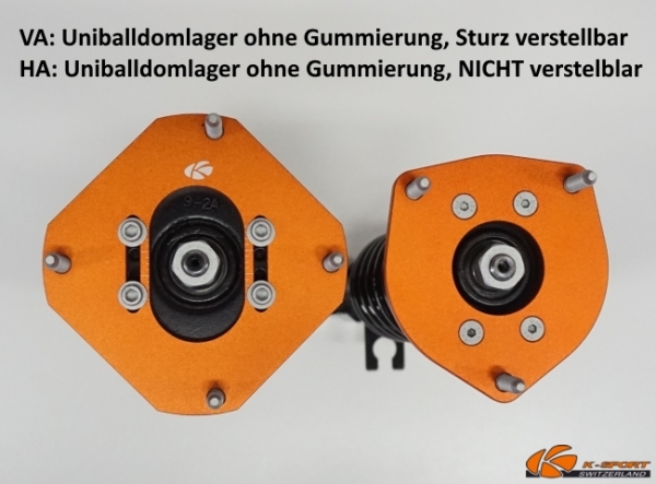 K-Sport combiné fileté Sport Toyota MR2 W1 84-89 paliers de jambes AV avec 4 vis