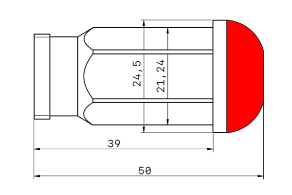 Legal One Lug Nuts Sferico M12x1.5 arancione
