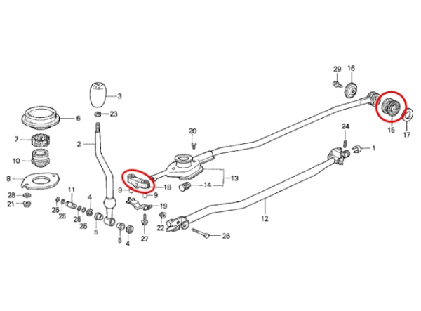 Masterkit Gummilager Aufhängung verstärkt Honda Integra Type-R DC2 98-00